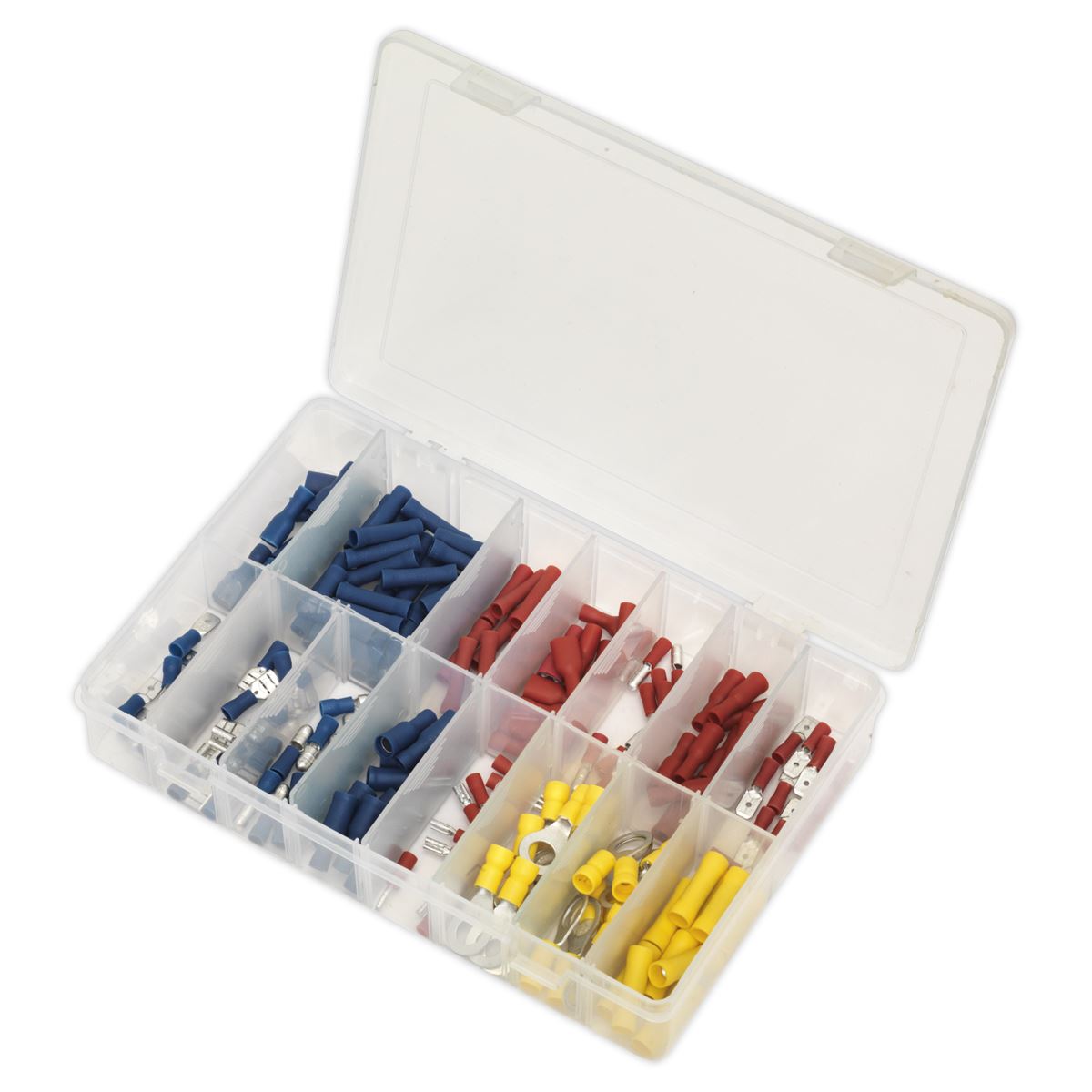 Sealey Crimp Terminal Assortment 200pc Blue, Red & Yellow AB038MT