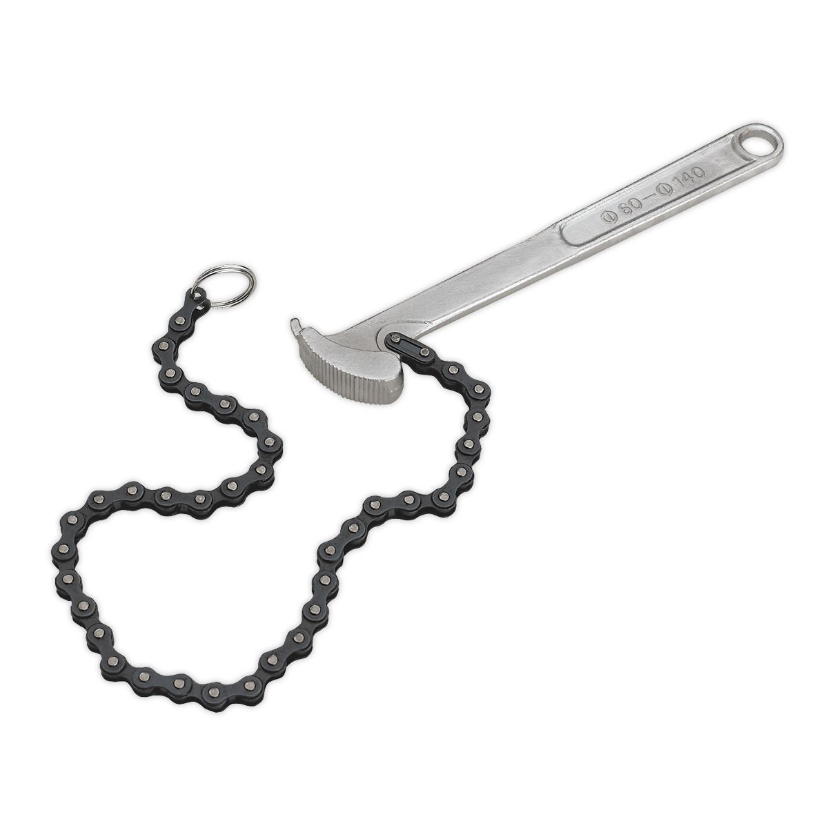 Sealey Oil Filter Chain Wrench 60-140mm Capacity AK6409