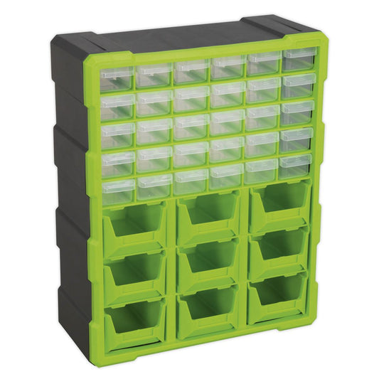 Sealey Cabinet Box 39 Drawer - Hi-Vis Green/Black APDC39HV