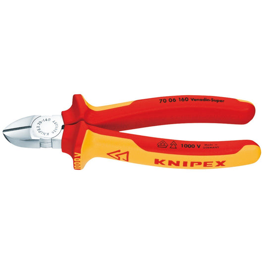 Knipex Knipex 70 06 160 SBE 160mm Fully Insulated Diagonal Side Cutter - 81262