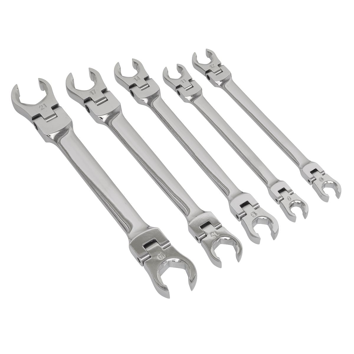 Sealey Flexi-Head Flare Nut Spanner Set 5pc AK2652