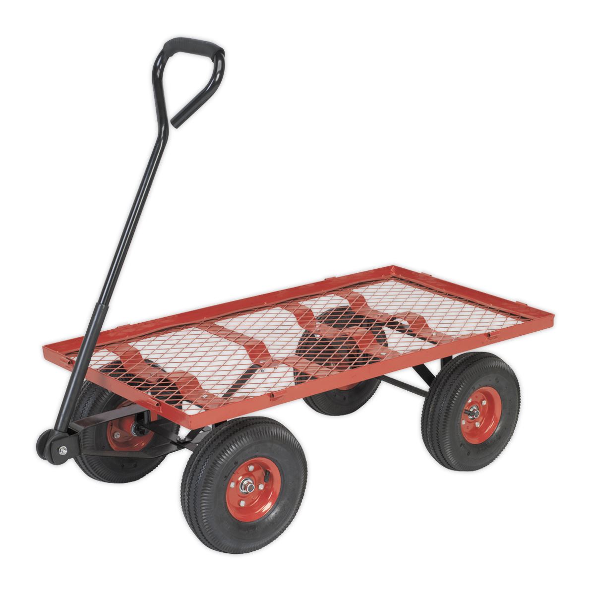 Sealey Platform Truck with Removable Sides Pneumatic Tyres 200kg CST997