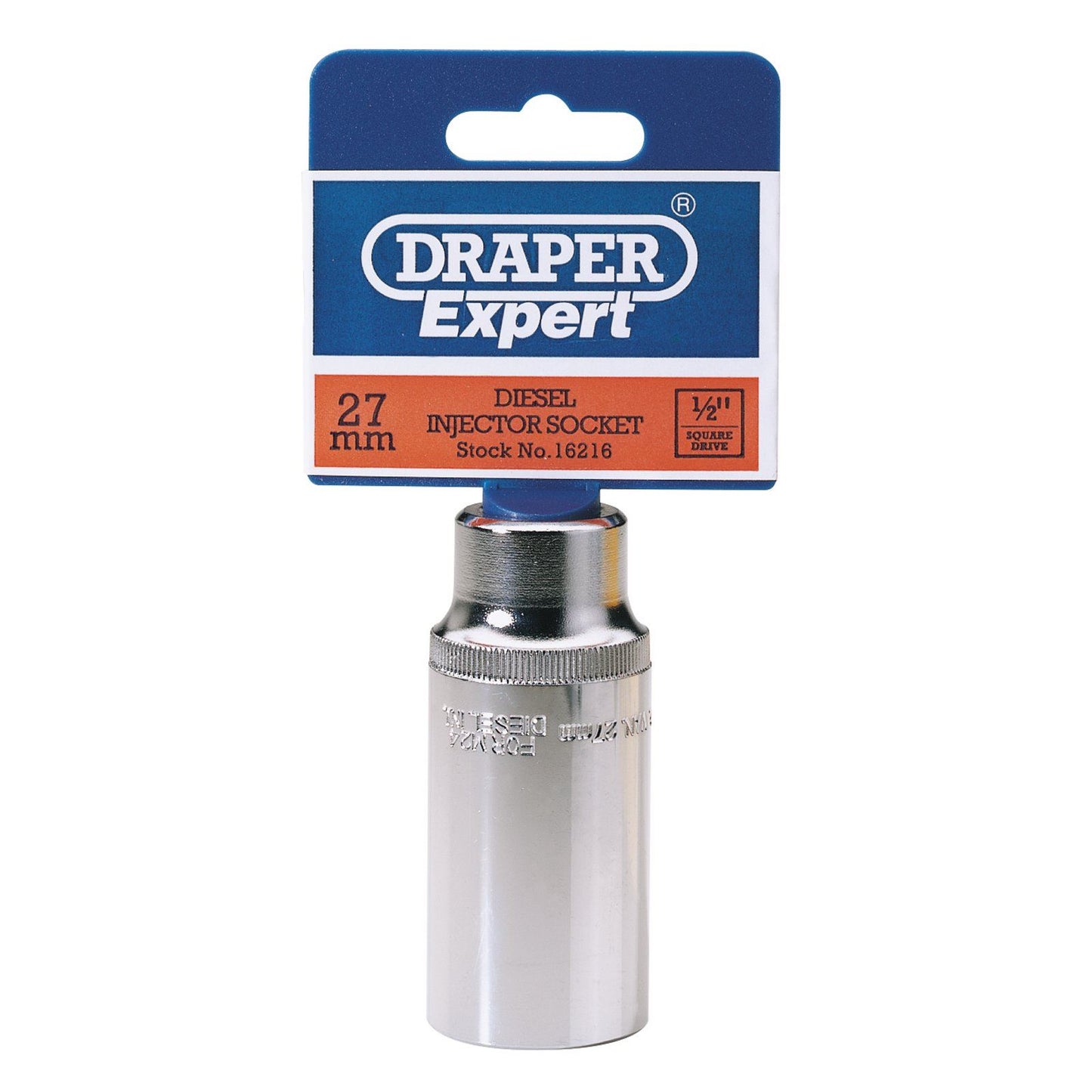 Draper Expert 27mm 1/2" Square Drive Diesel Injector Socket 16216