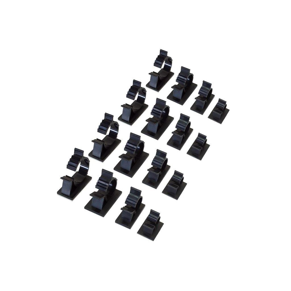 Amtech 20 self-adhesive cable clips - S0842