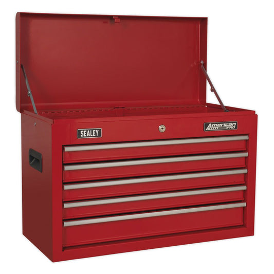 Sealey Topchest 5 Drawer with Ball-Bearing Slides - Red AP225