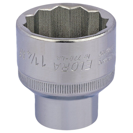 Elora 1x 1.1/4" 1/2" Square Drive Bi-Hexagon Socket Professional Tool 24517