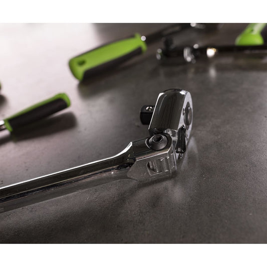 Sealey Ratchet Wrench 3/8"Sq Drive Ex-Long Flex-Head Flip Reverse S01208