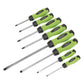 Sealey Screwdriver Set 8pc Hammer-Thru Hi-Vis Green HV002