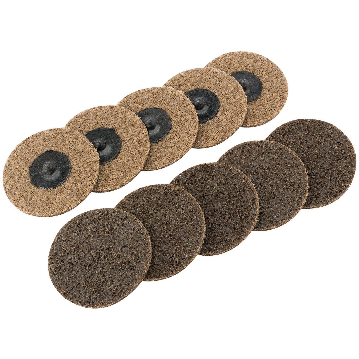 1x Pack Of 10 Draper 75mm Polycarbide Abrasive Pads - Course - 75628