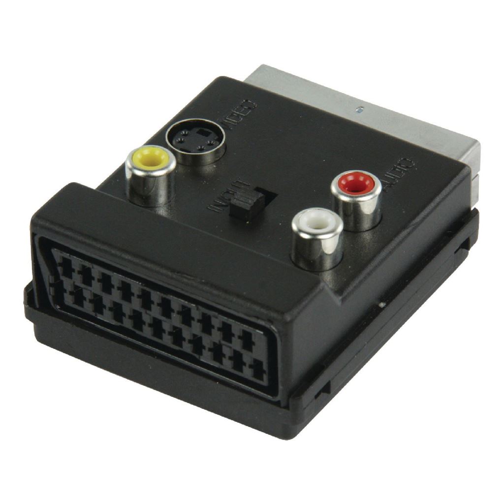 Glaxio® Switchable Scart AV Adapter Scart Male to Scart Female/3xRCA & S-Video - CVGP31903BK