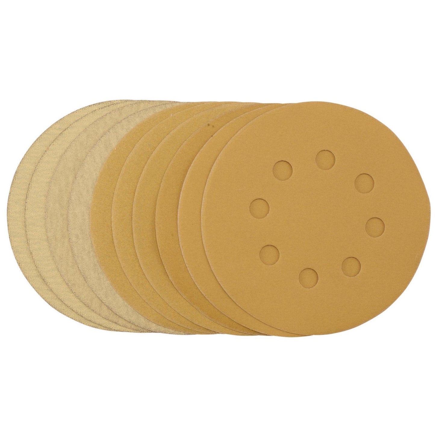 Gold Sanding Discs with Hook & Loop 125mm,Assorted Grit 120G 180G 240G 320G 400G - 60161