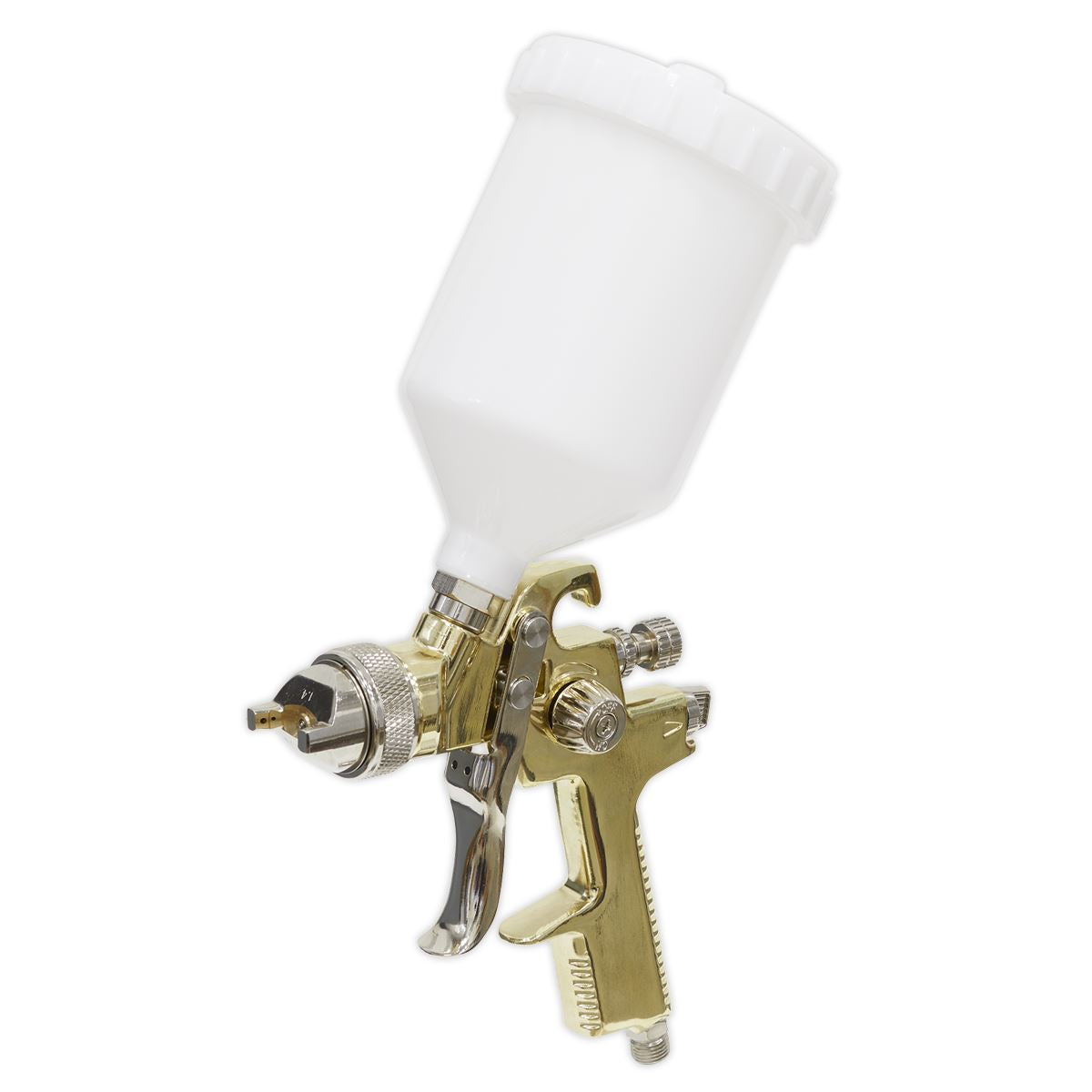 Sealey Gravity Feed Spray Gun 1.4mm Set-Up Gold Series S701G