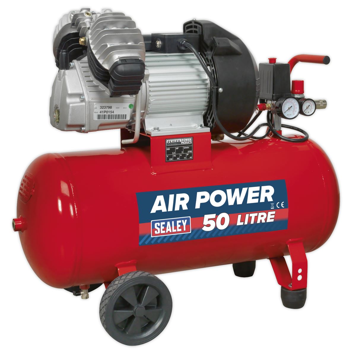 Sealey Air Compressor 50L V-Twin Direct Drive 3hp SAC05030