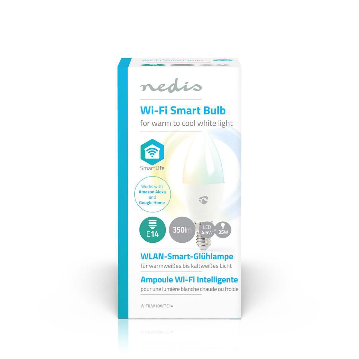 Nedis Wi-Fi Smart LED Bulb Warm to Cool White E14