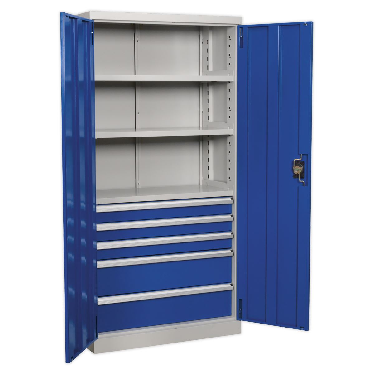 Sealey Industrial Cabinet 5 Drawer 3 Shelf 1800mm APICCOMBO5