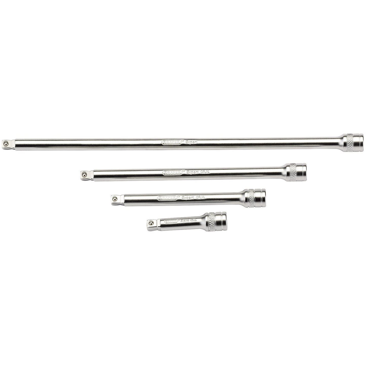 1/4" Square Drive Satin Chrome Wobble Extension Bar Set (4 Piece) Draper 16766