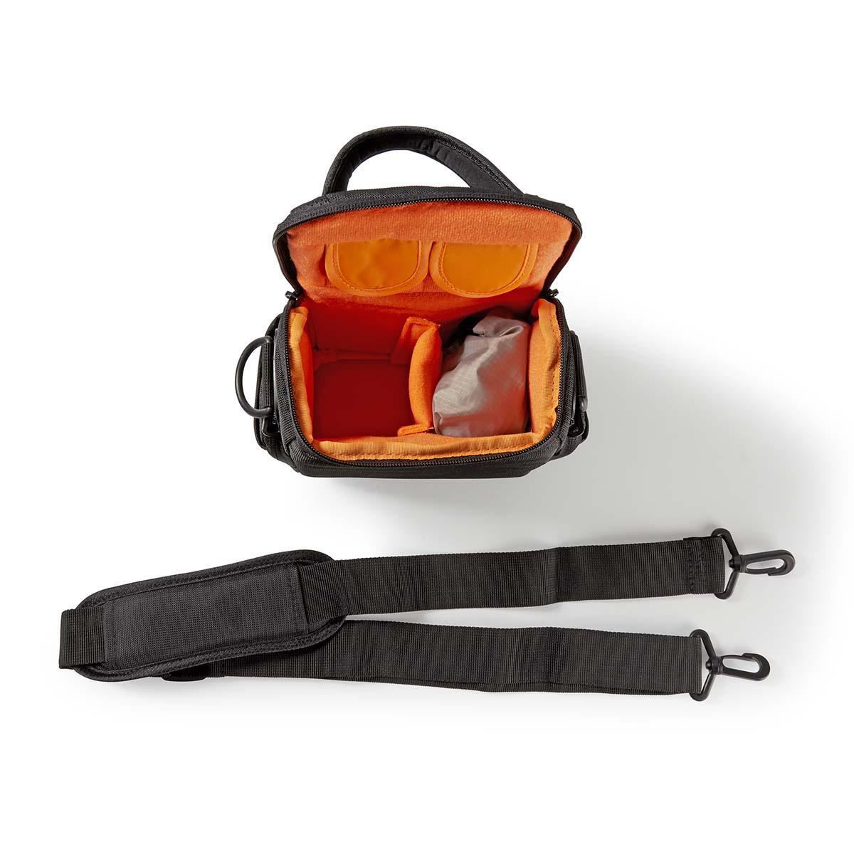 Nedis Camera Shoulder Bag 152 x 146 x 65mm 2 Inside pockets Black / Orange - CBAG200BK