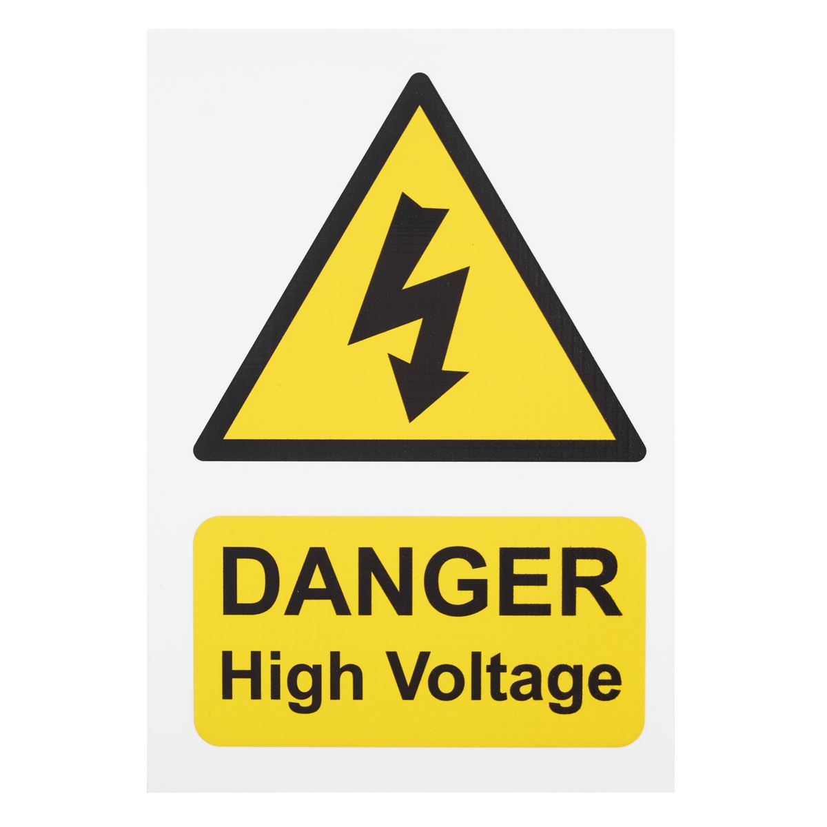 Sealey High Voltage Vehicle Warning Sign HVS1