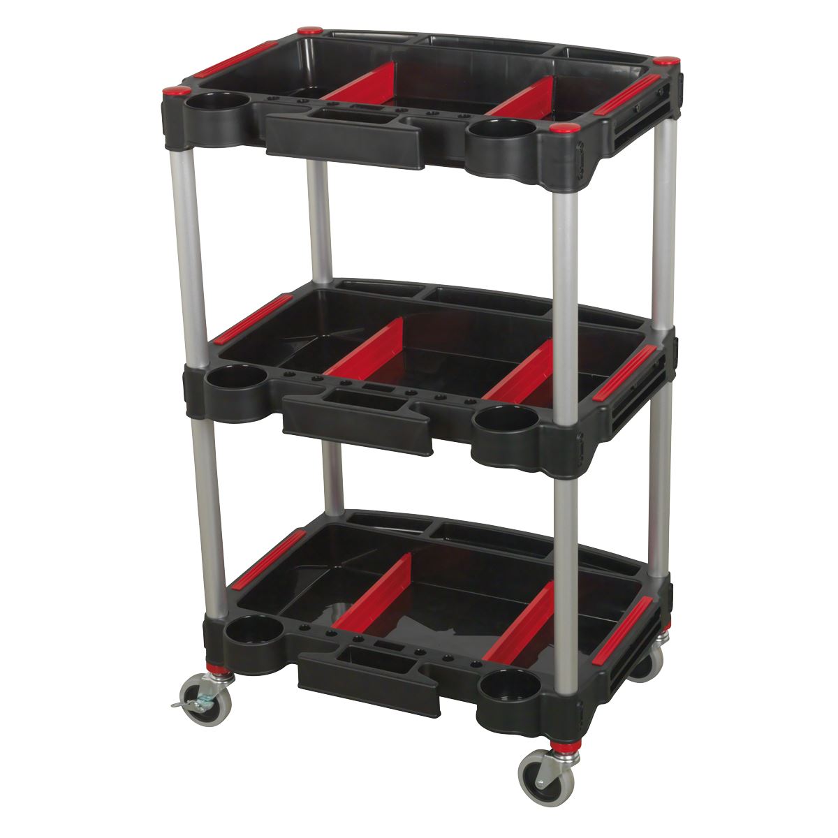 Sealey Workshop Trolley 3-Level Composite with Parts Storage CX313