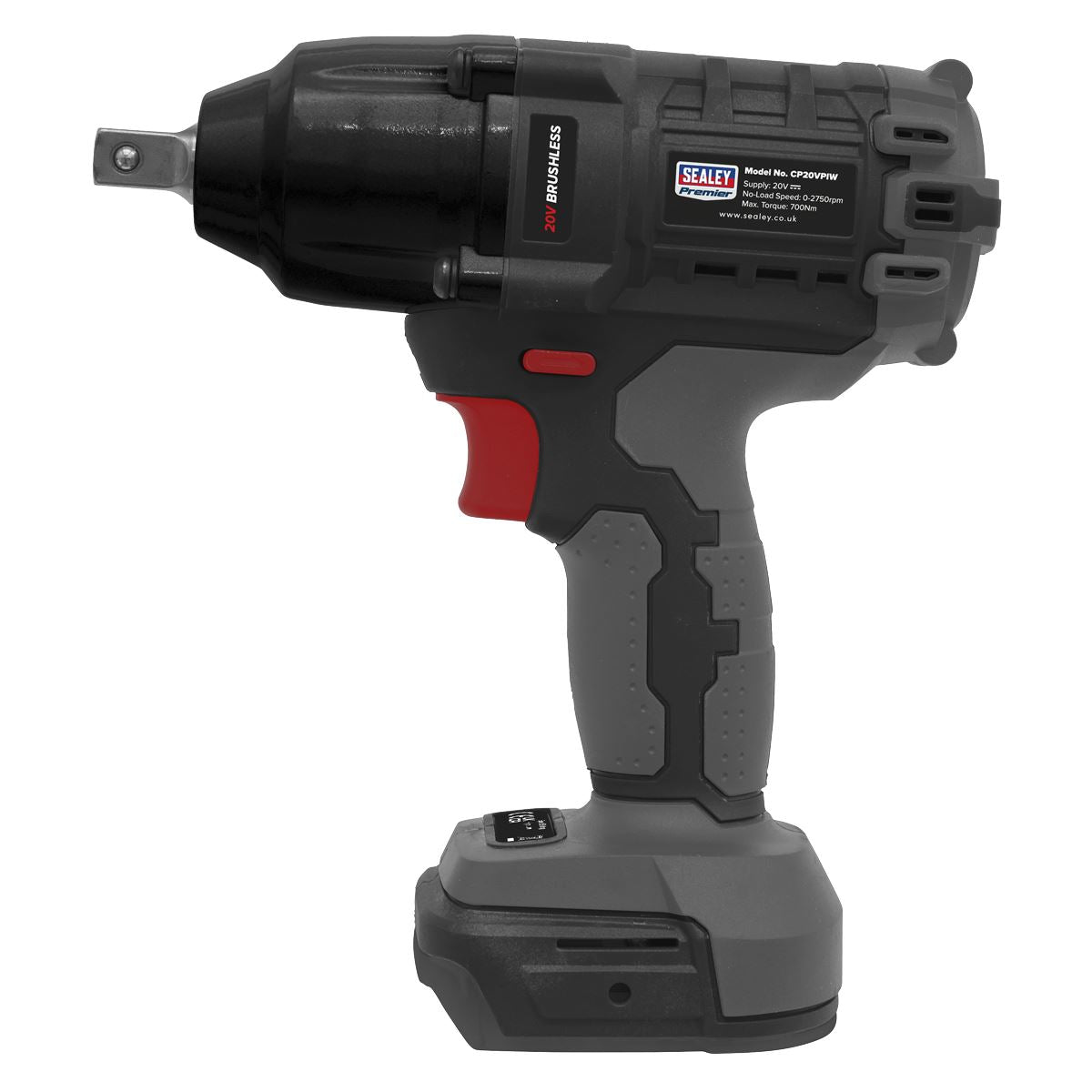 Sealey Brushless Impact Wrench 20V 1/2"Sq Drive 700Nm - Body Only CP20VPIW