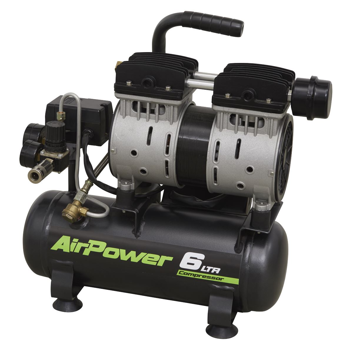 Sealey Low Noise Air Compressor 6L Direct Drive 0.7hp SAC0607S