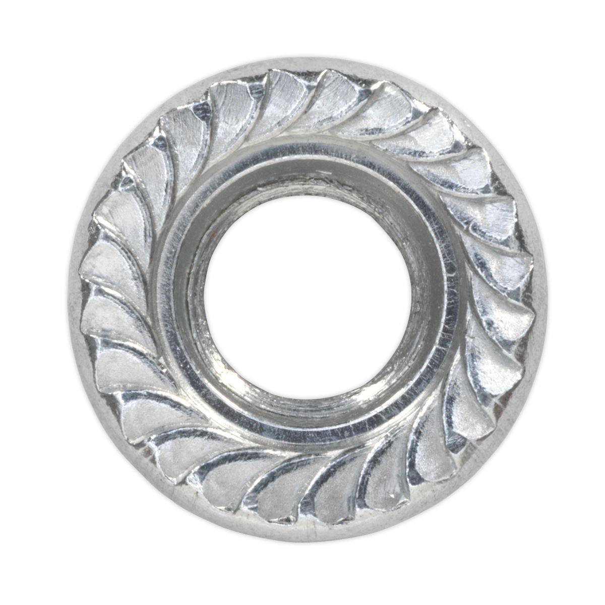 Sealey Flange Nut Serrated M8 Zinc Pack of 100 FN8