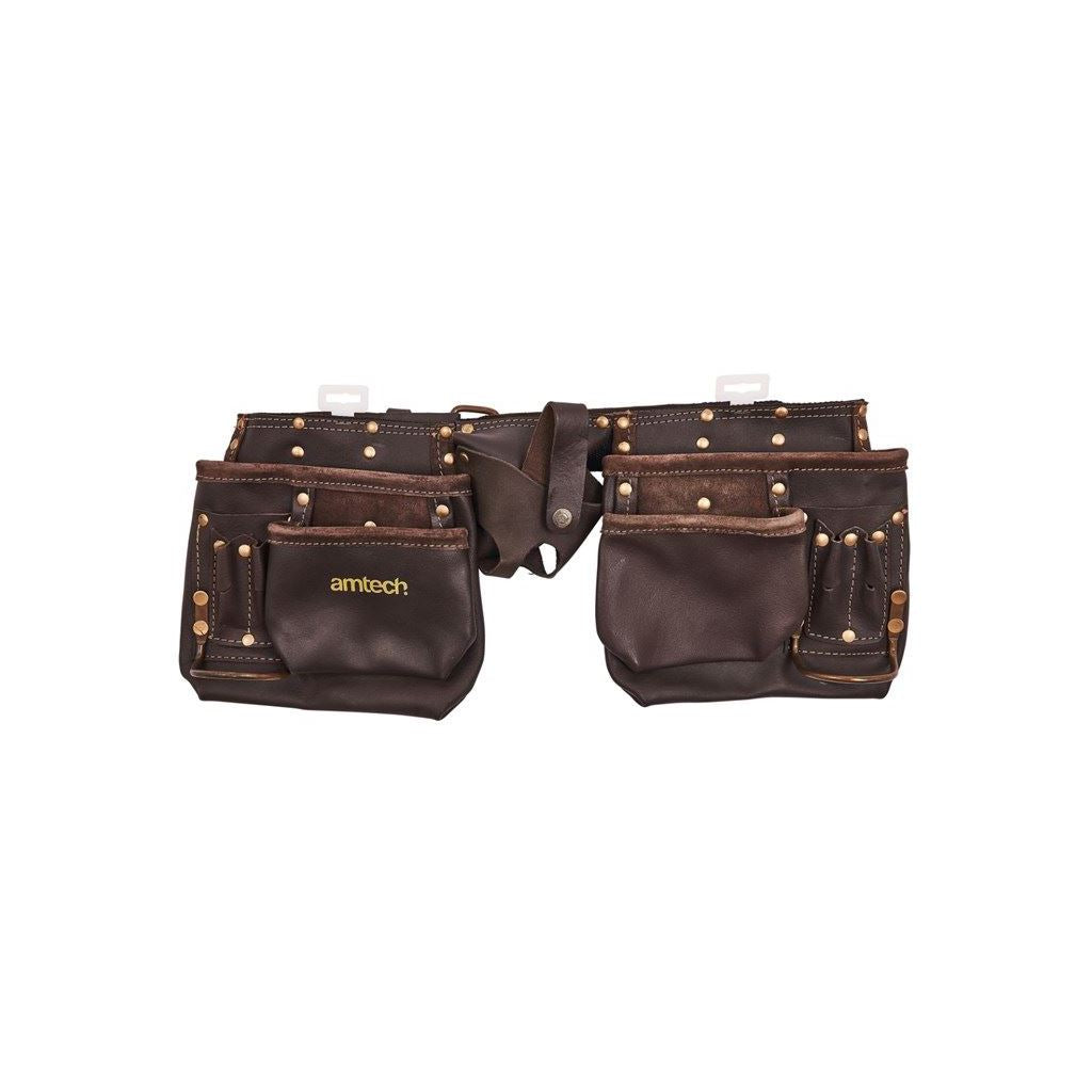 12 Pocket Heavy Duty Leather Tool Belt Pouch Carpenter Builder/Tradesman - N1045