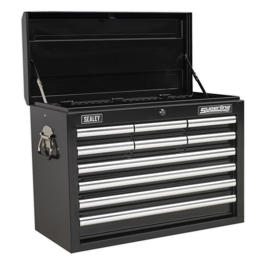 Sealey Topchest 10 Drawer with Ball Bearing Slides - Black AP33109B