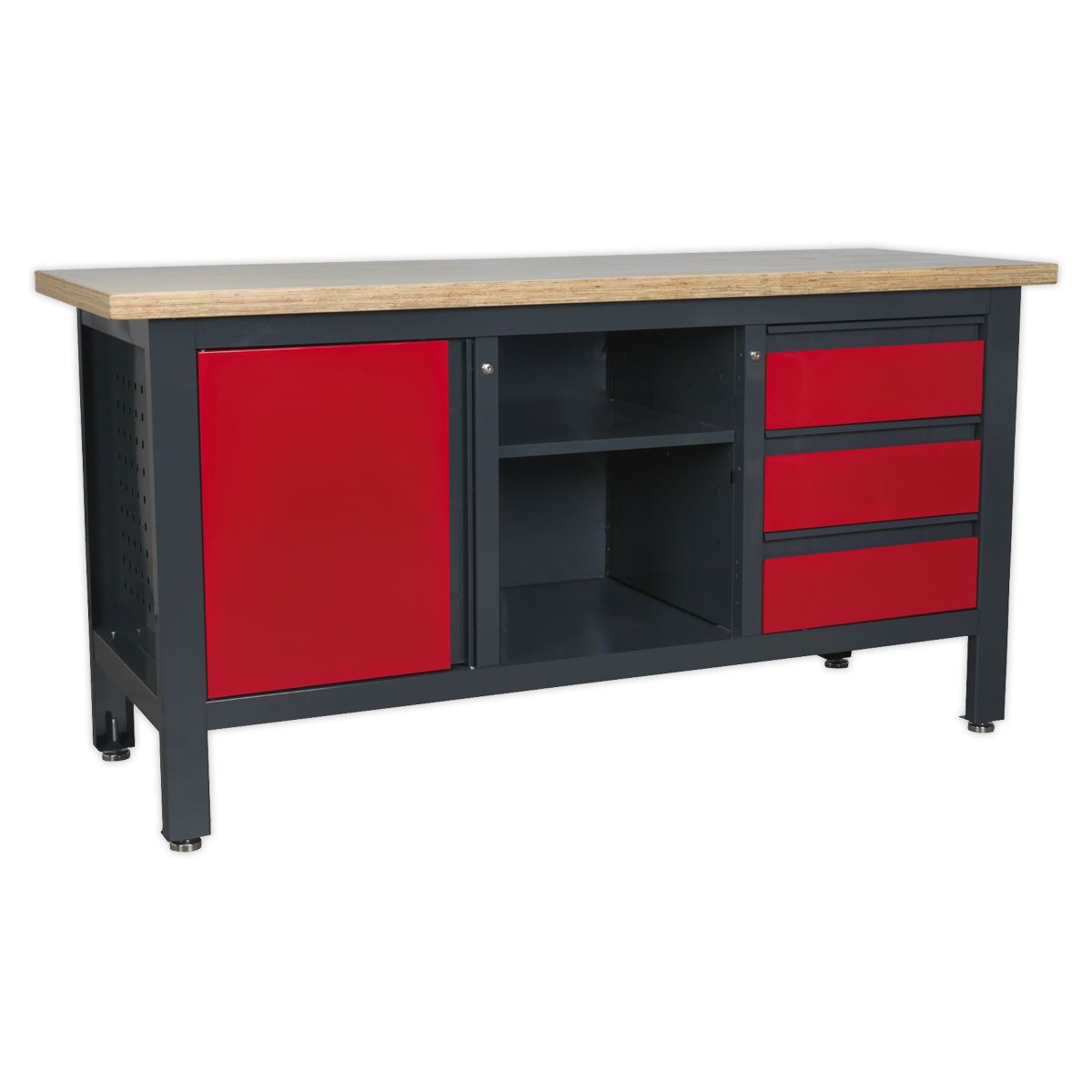 Sealey Workstation with 3 Drawers, 1 Cupboard & Open Storage AP1905B