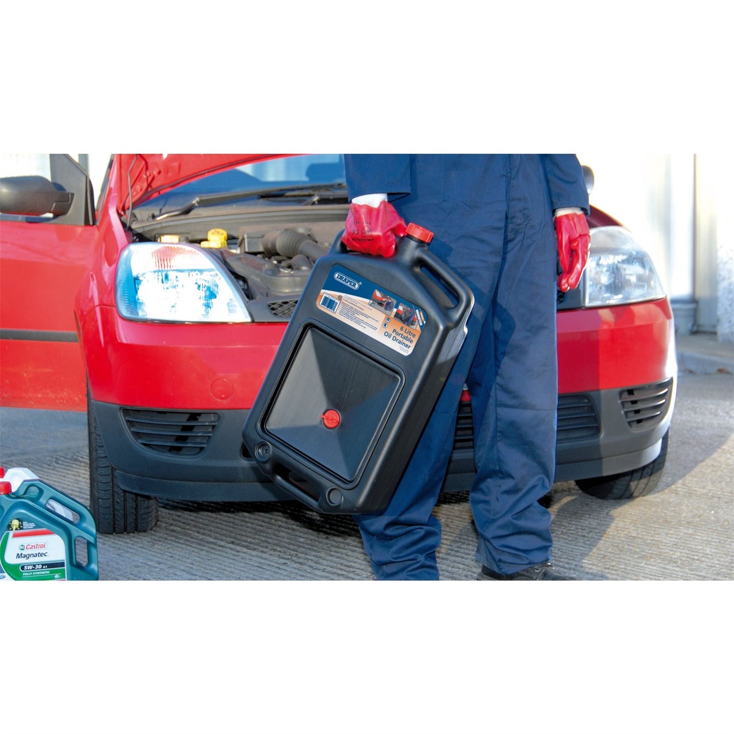 8L THICK Portable Oil Container|Engine Fluid/Antifreeze/Coolant/Drainer/Petrol - 22493