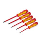 CK Tools Triton XLS Insulated Screwdriver - 5 Piece Set SL/PH contains Slotted parallel 2.5x75, 4x100, 5.5x125, PZ1x80, PZ2x100 - T4729