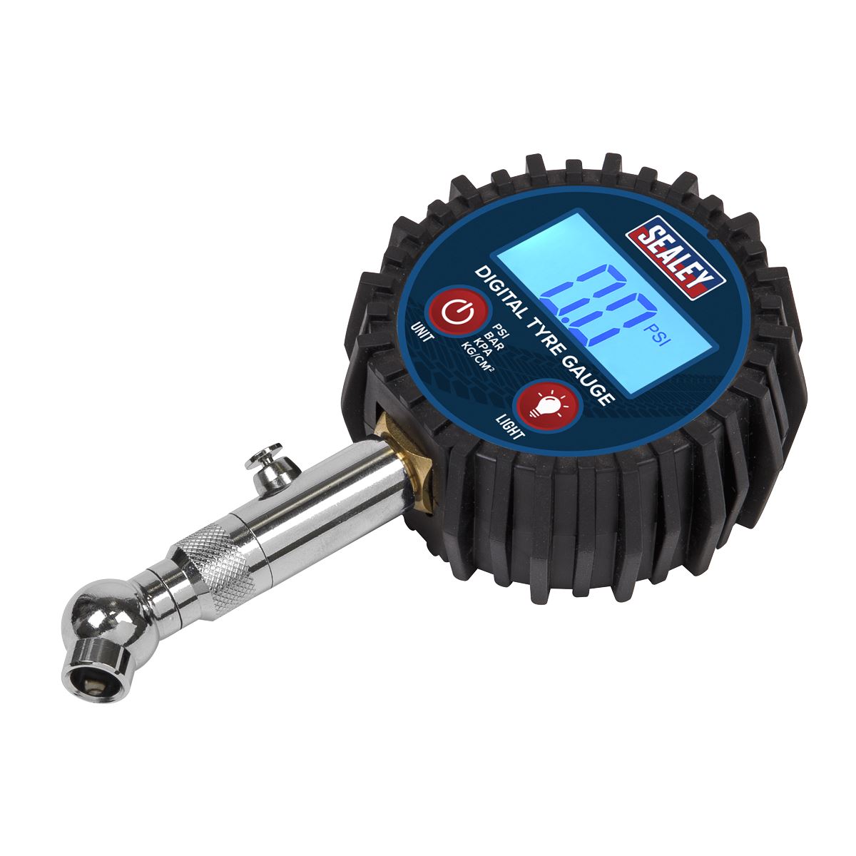 Sealey Digital Tyre Pressure Gauge with Swivel Head & Quick Release TST001