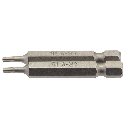 GENUINE Draper T8 1/4" Hex. Draper TX-STAR® Insert Bit 50mm Long x 2 | 66484