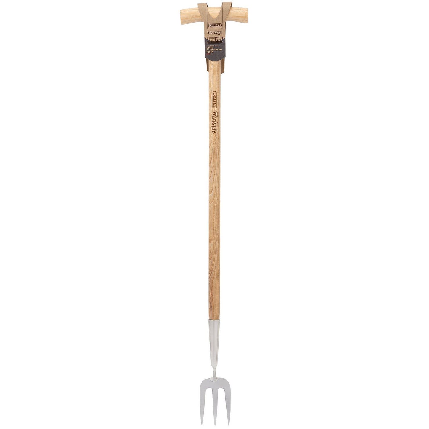 Draper Draper Heritage Stainless Steel Fork With Ash Long Handle 99031