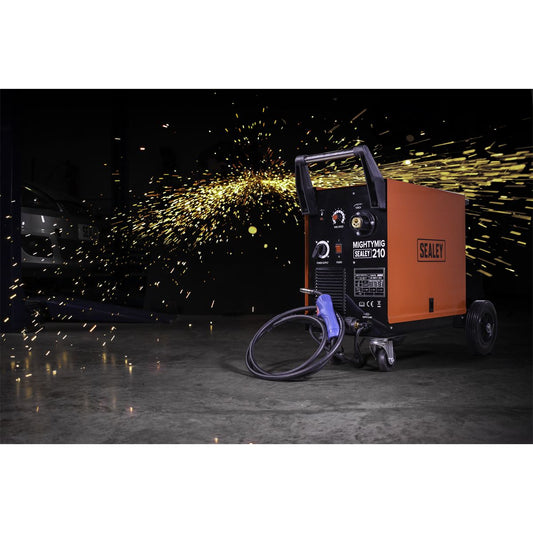 Sealey Professional Gas/No-Gas MIG Welder 210Amp with Euro Torch MIGHTYMIG210