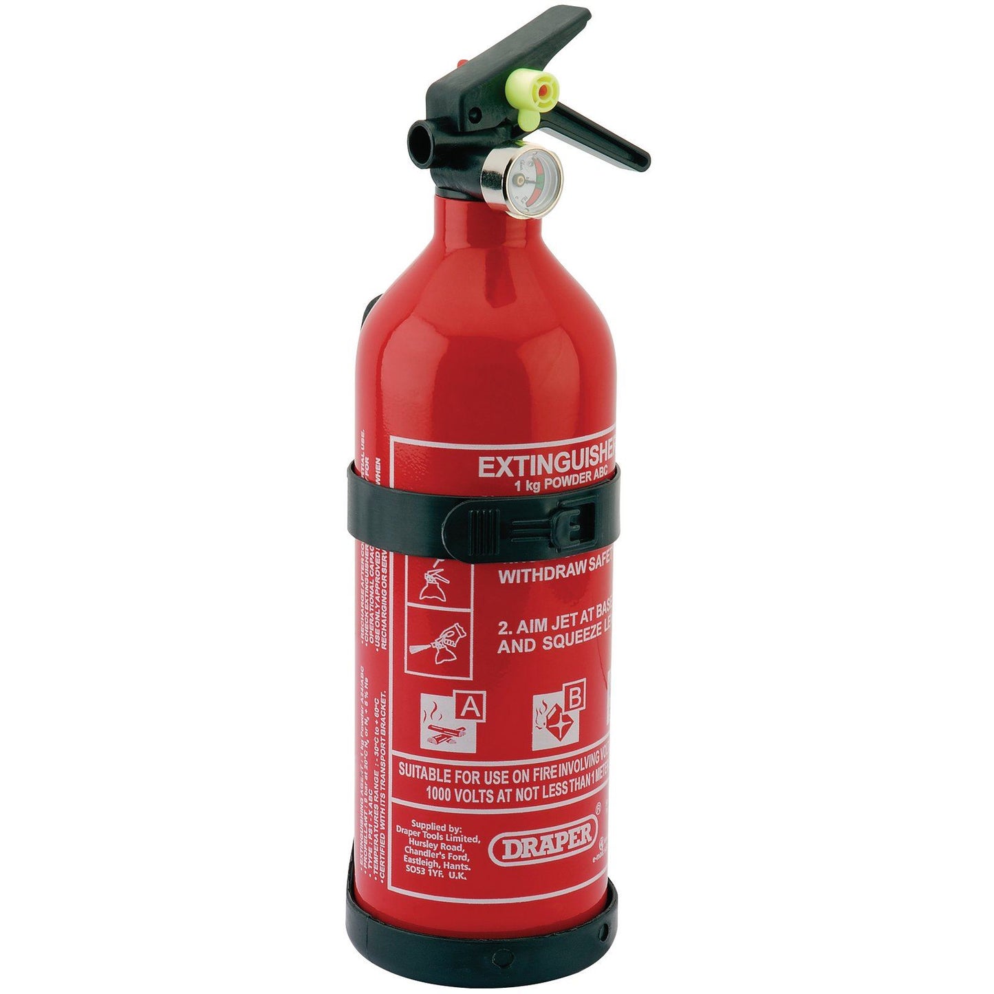 Draper 1kg Dry Powder Fire Extinguisher FIRE1B - 22185