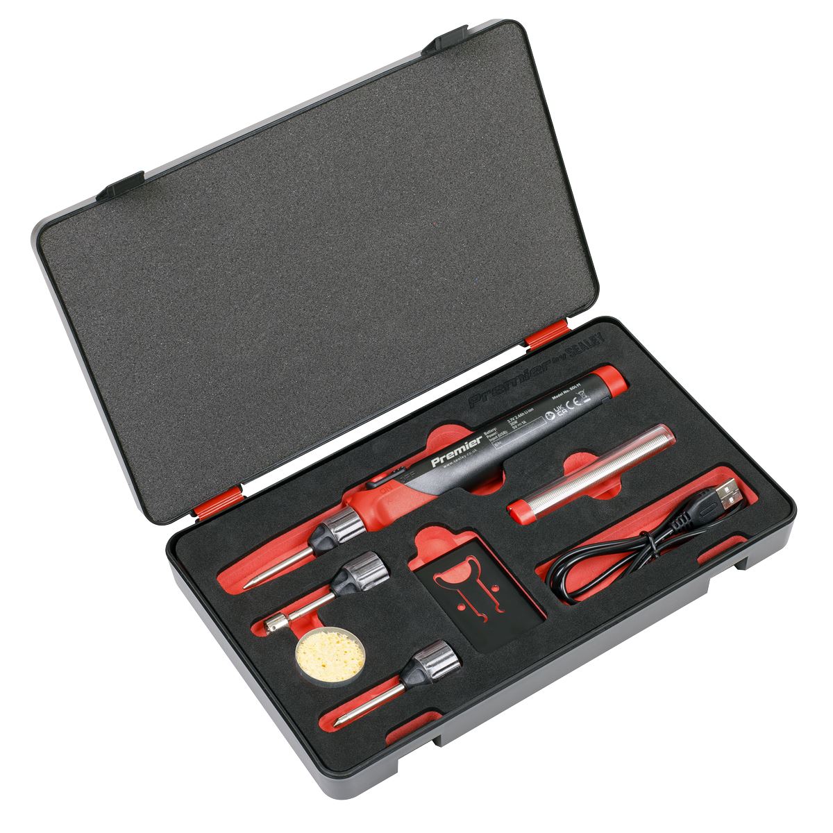 Sealey Lithium-ion Rechargeable Soldering Iron Kit 30W SDL11