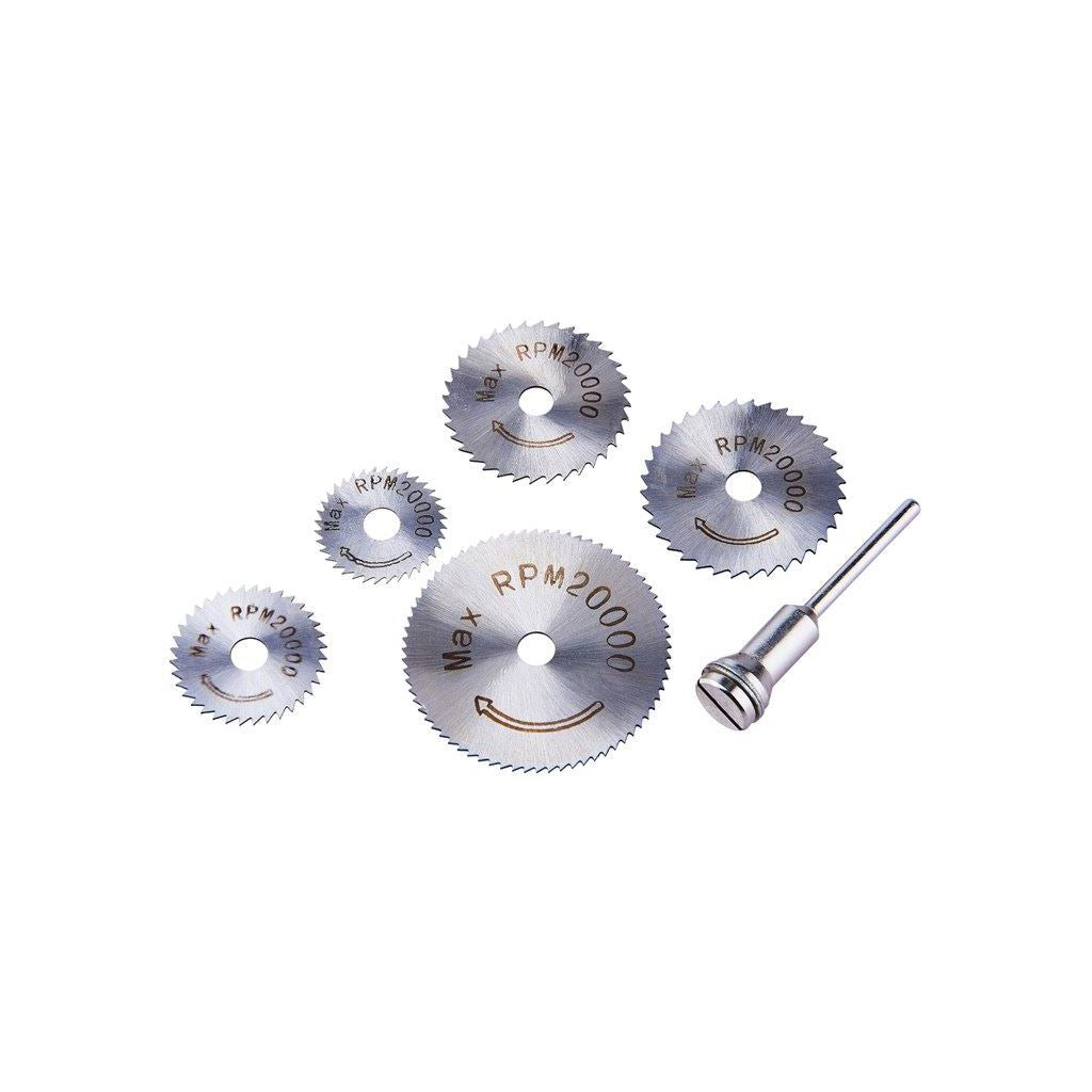 6 Piece HSS Circular Saw Disc Kit (Dremel Mini Drills Rotary Tools Cutting Blade - F0978