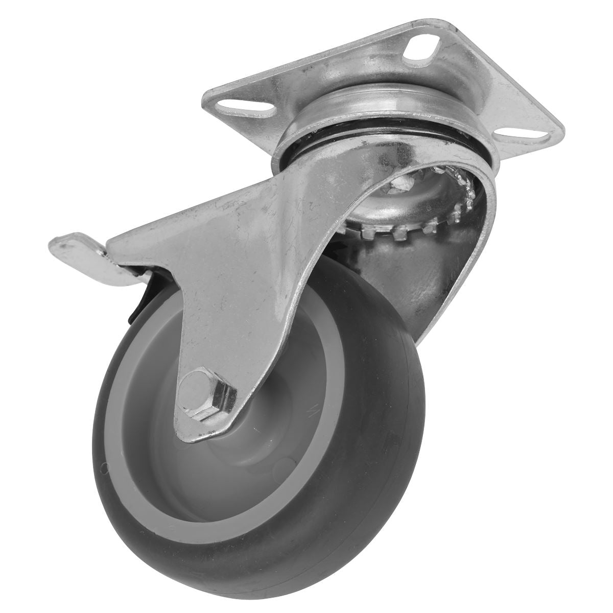 Sealey Medium-Duty Swivel Castor Wheel with Total Lock 75mm SCW275SPLEM