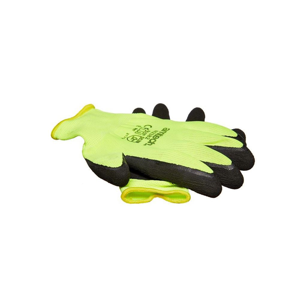 Amtech Hi-Vis Latex Coated Gloves Medium (Size:8) - N2382