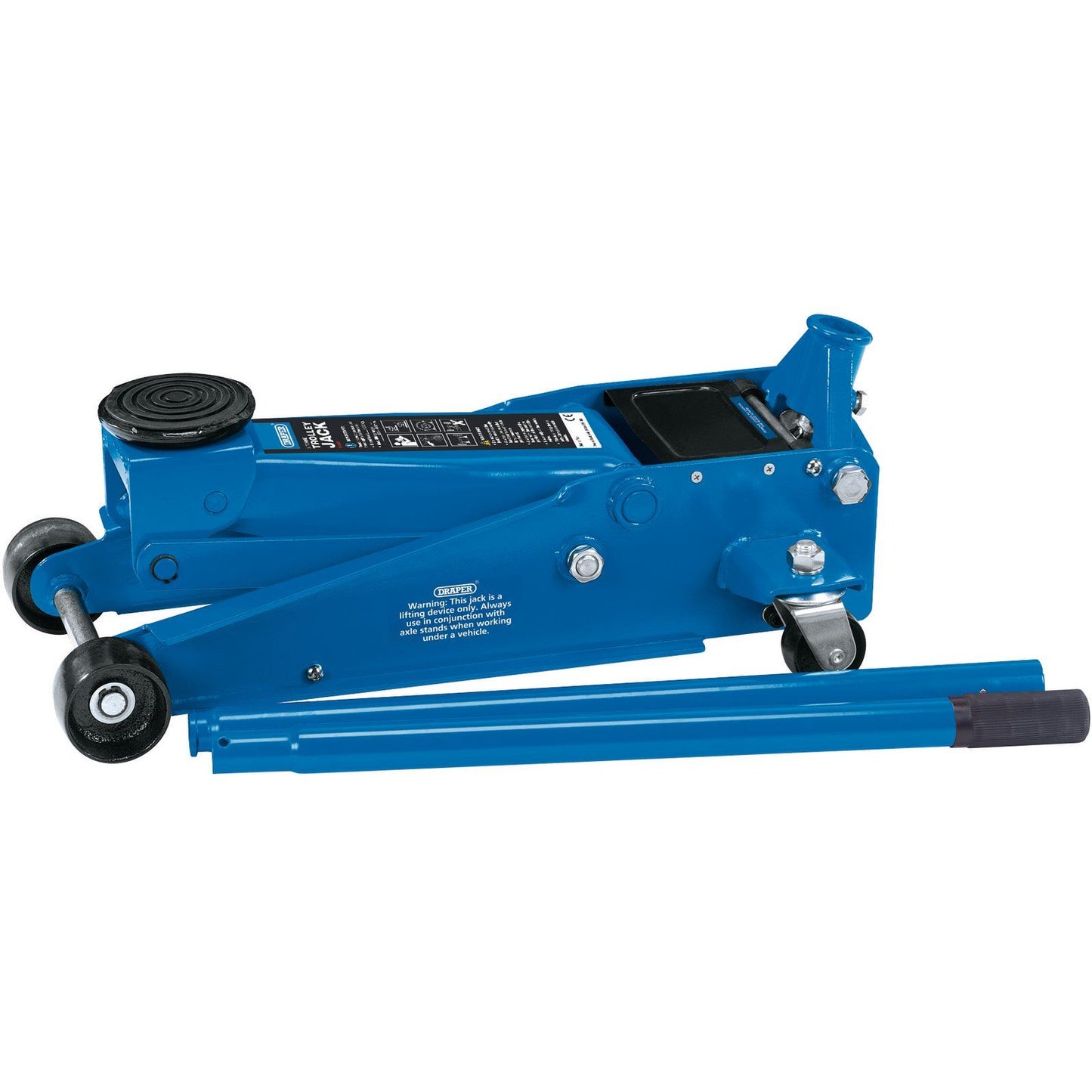 Draper 16407 Heavy Duty Trolley Jack With Twin Pistons 3 Tonne 3T