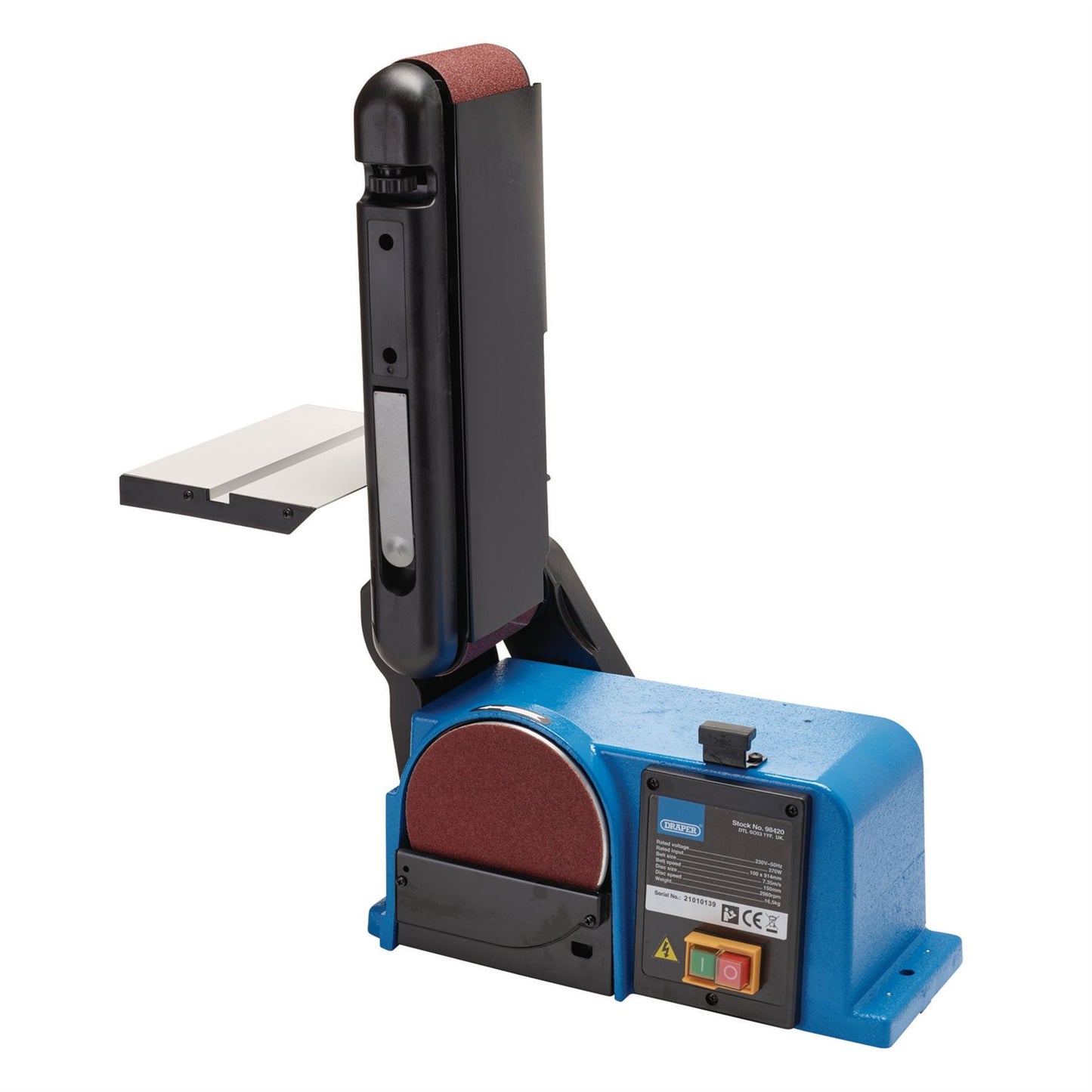 Draper 230V Belt and Disc Sander, 370W BDS370D (98420)