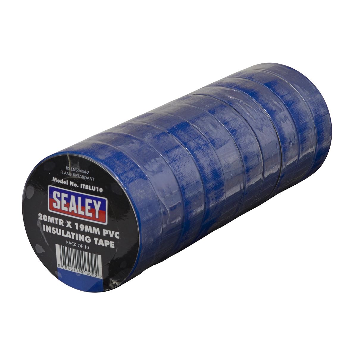 Sealey PVC Insulating Tape 19mm x 20m Blue Pack of 10 ITBLU10