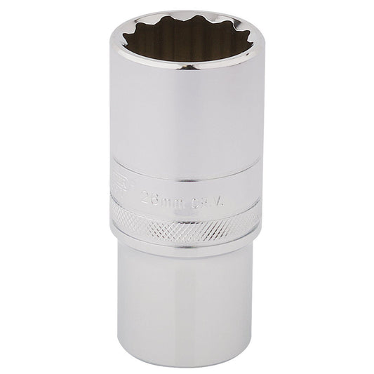 Draper Expert Quality 1/2" Square Drive Hi-Torq 12 Point Deep Socket - 26mm - 33838