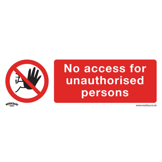 Sealey Safety Sign - No Access - Rigid Plastic SS17P1