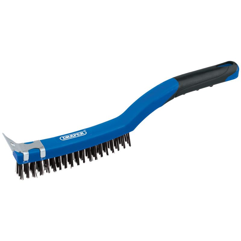 Draper 3 Row Wire Scratch Brush With Scraper - 17179