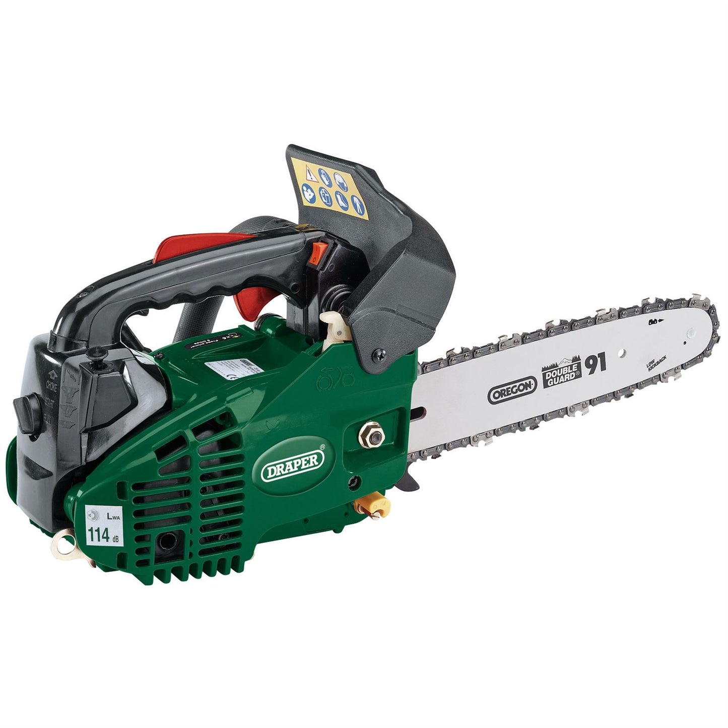 Draper 250mm Petrol Chainsaw with Oregon Chain and Bar (25.4cc) -No. 15042