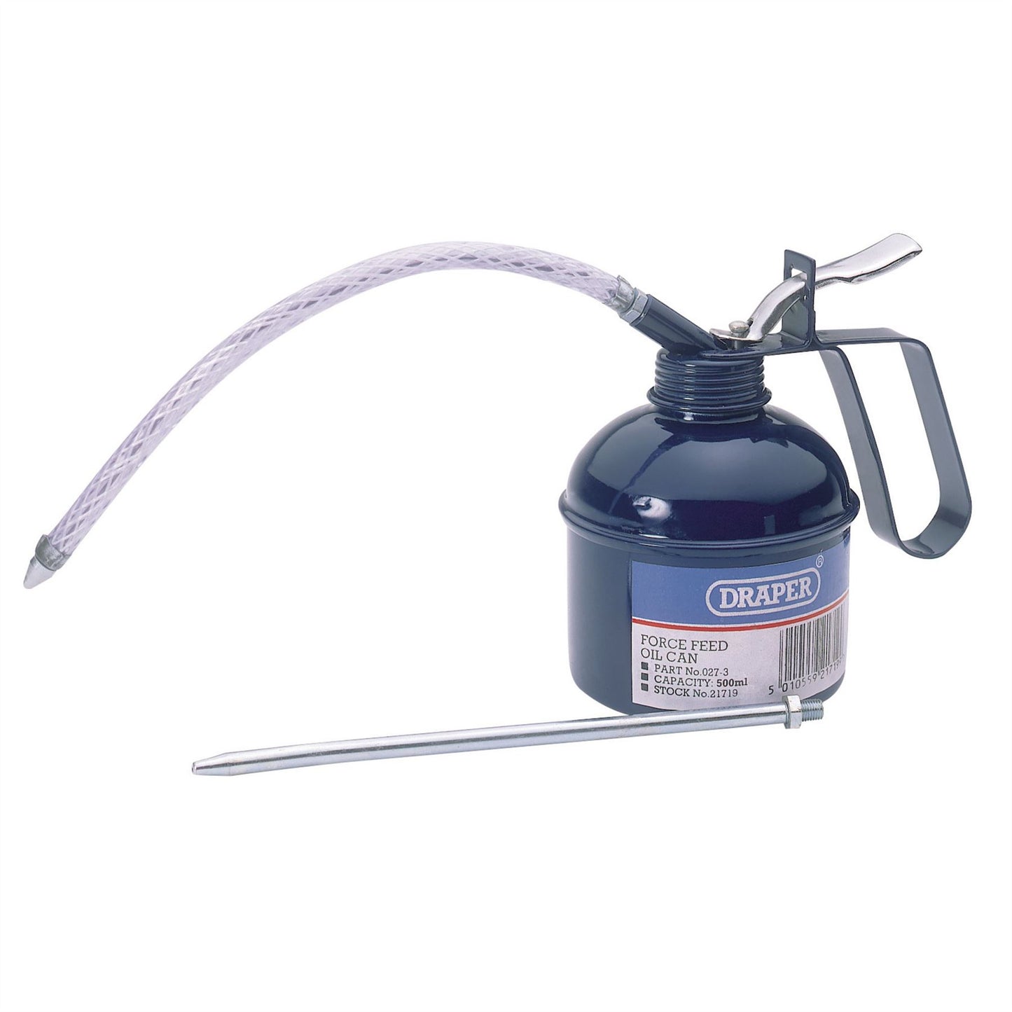 Draper 500 ml Force Feed Oil Can [21719] Flexi & Solid Spouts Included