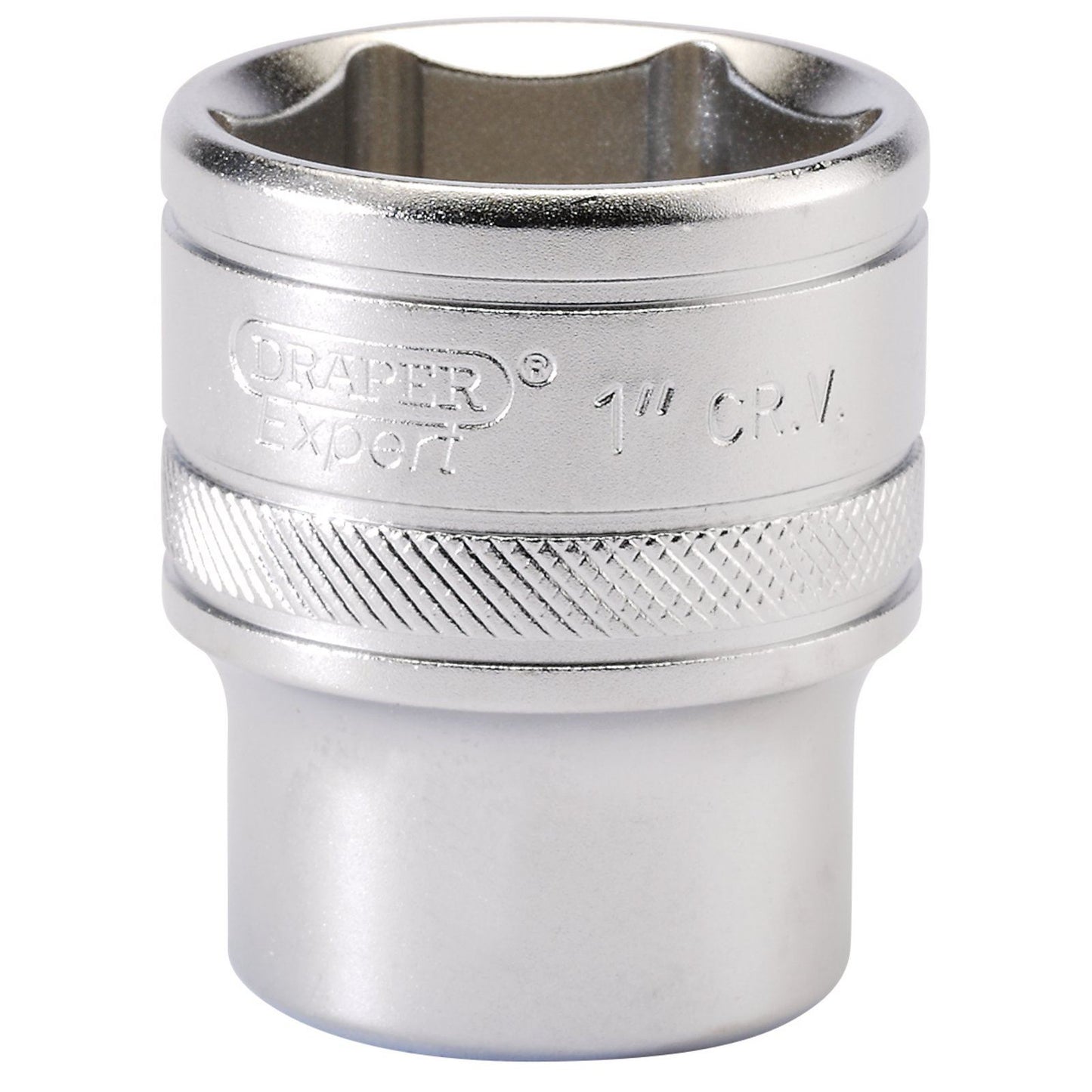 Draper Expert Quality Chrome 1/2" Square Drive 6 Point Imperial Socket - 1" - 16634