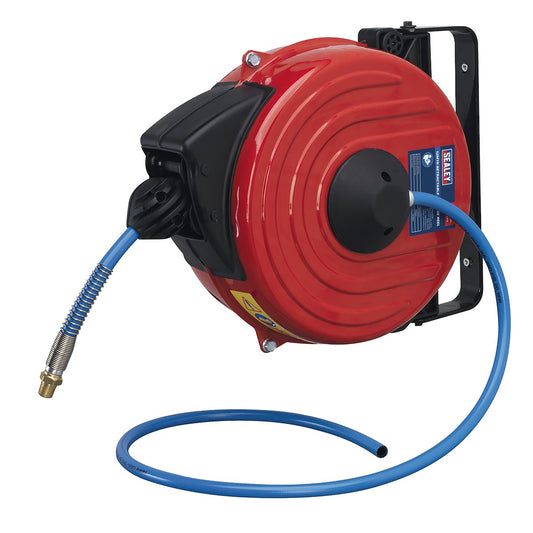 Sealey Retractable Air Hose Reel 12m 8mm ID TPU Hose SA90